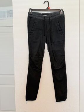 James Perse Black Drawstring Jogger Pants